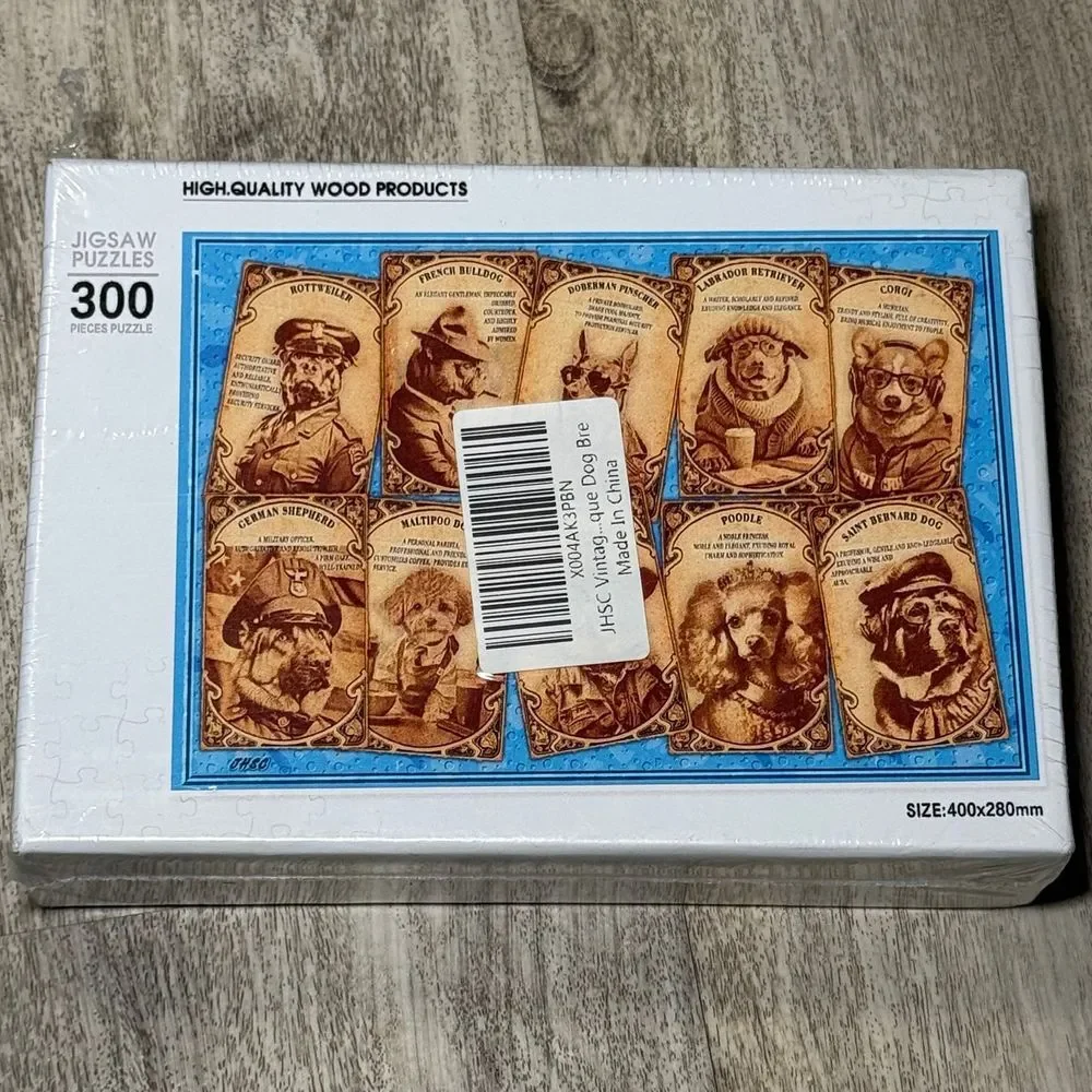 High quality wooden jigsaw puzzle 300‎ piece various dog breed